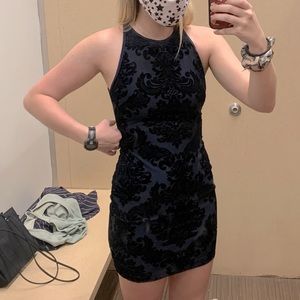 Navy and black dress